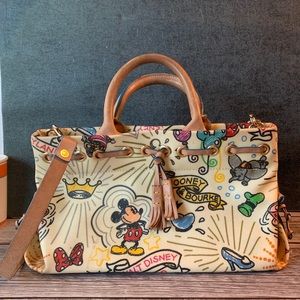 Disney Dooney & Bourke Sketch Tassel Tote Handbag /Shoulder Bag